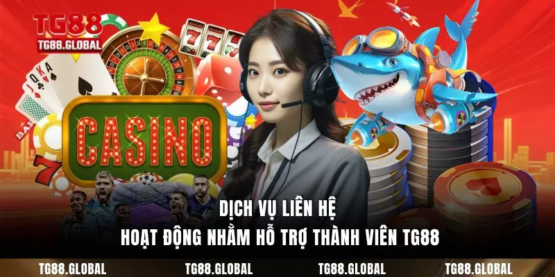 Dịch vụ liên hệ hoạt động nhằm hỗ trợ thành viên TG88
