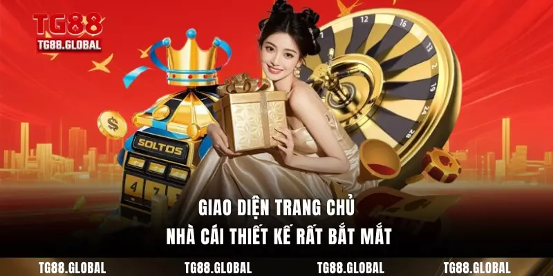 Giao diện trang chủ nhà cái thiết kế rất bắt mắt
